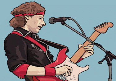 portrait mark knopfler illustration dire straits