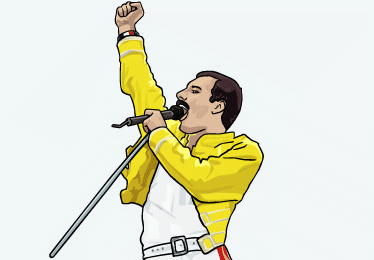 dessin freddy mercury queen illustration